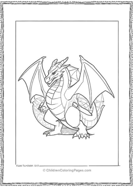 Charizard Sitting Calmly Free PDF Printable