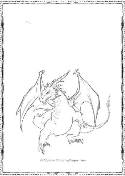 Charizard Sketch In A Crouching Position Free PDF Printable