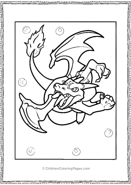 Charizard Underwater Adventure Free PDF Printable