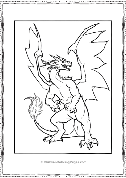 Charizard Winged Dragon Ready To Attack Free PDF Printable