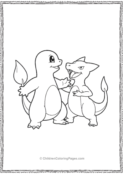 Charmander And Charmeleon Friends Free PDF Printable