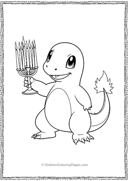 Charmander Celebrates Hanukkah Free PDF Printable