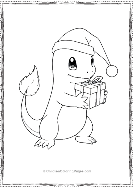 Charmander Christmas Gift Free PDF Printable