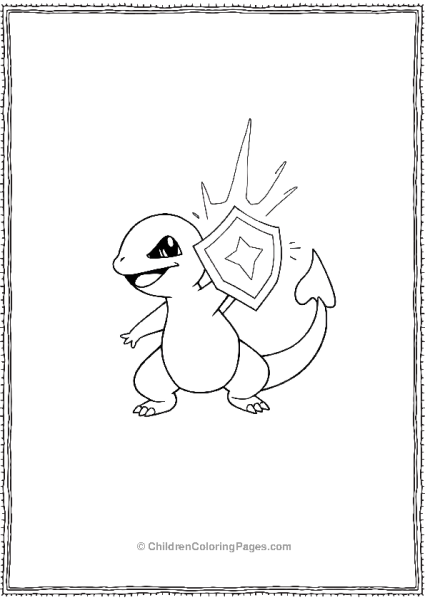 Charmander Deflecting Energy With Shield Free PDF Printable