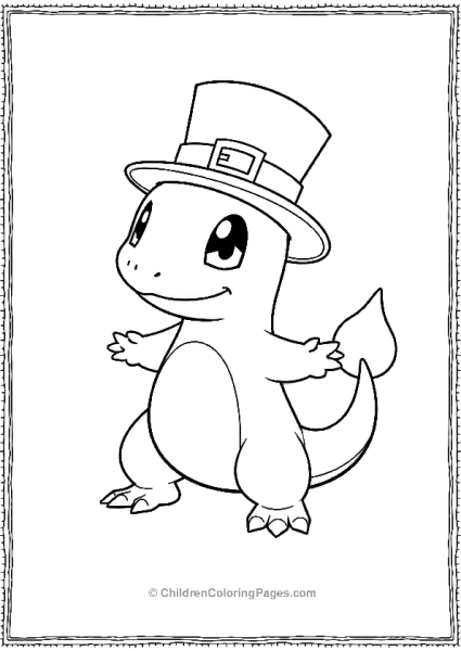 Charmander Leprechaun Hat For St Patricks Day Free PDF Printable