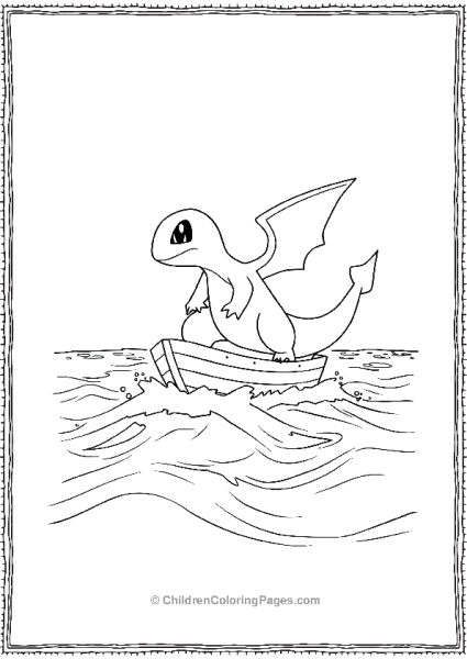 Charmander Sailing The Ocean Waves Free PDF Printable