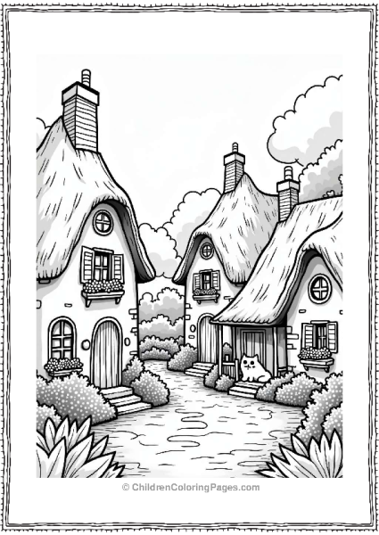 Charming Fantasy Cottage Village Free PDF Printable