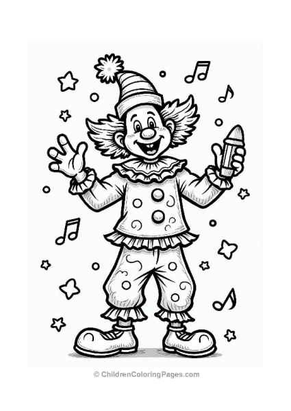 Cheerful Brazilian Clown At Carnival Free PDF Printable