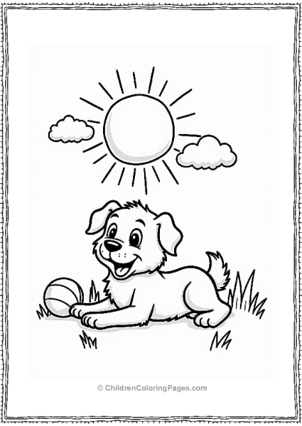 Cheerful Dog Under The Sun Free PDF Printable