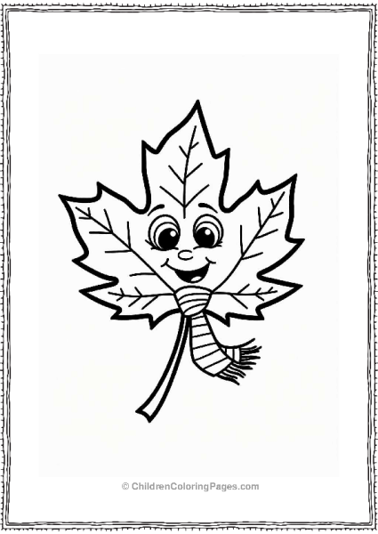 Cheerful Maple Leaf In The Air Free PDF Printable