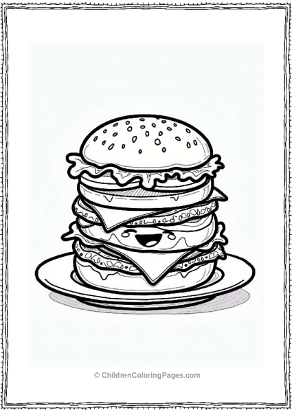 Cheesy Lettuce Turnip Burger Free PDF Printable