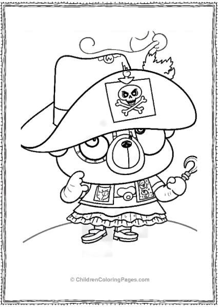 Chip Dressed As A Pirate Free PDF Printable