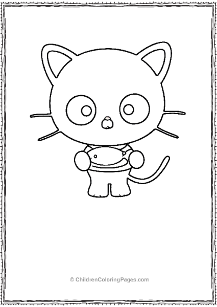 Chococat Holding Fish Free PDF Printable