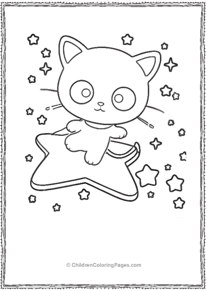 Chococat On Stars Free PDF Printable