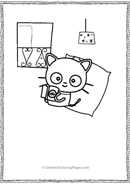 Chococat Resting On Pillow Free PDF Printable