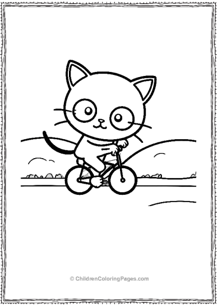 Chococat Riding A Bicycle Free PDF Printable