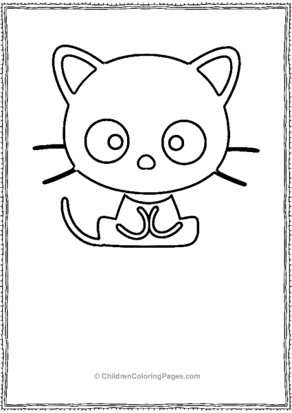 Chococat Siting Peacefully Free PDF Printable