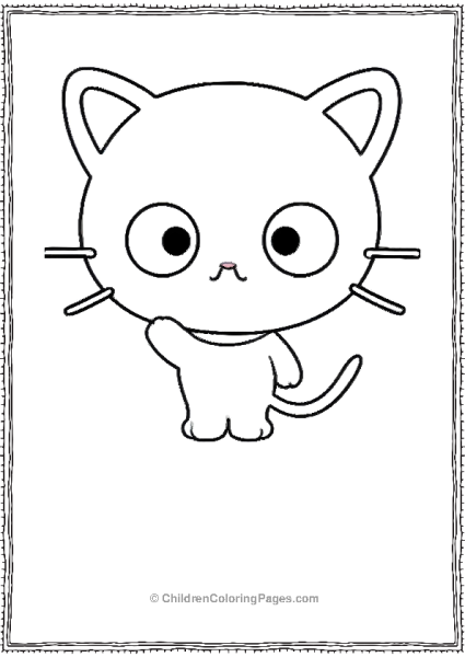 Chococat Waving Free PDF Printable