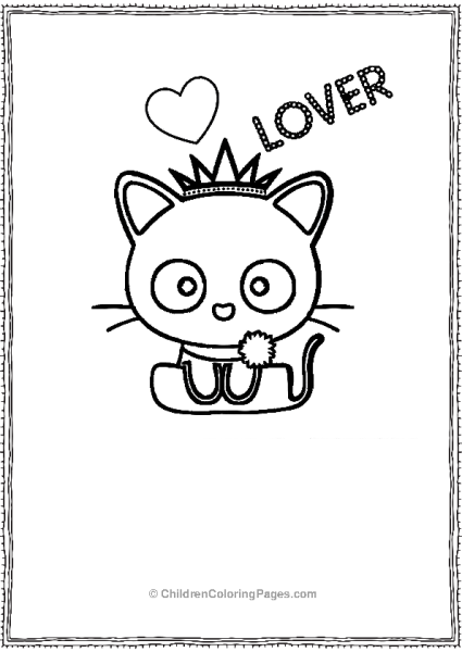 Chococat Wearing A Crown Free PDF Printable