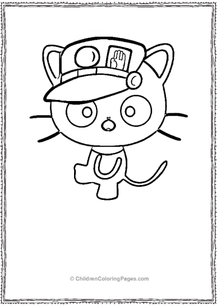 Chococat Wearing Cap Free PDF Printable