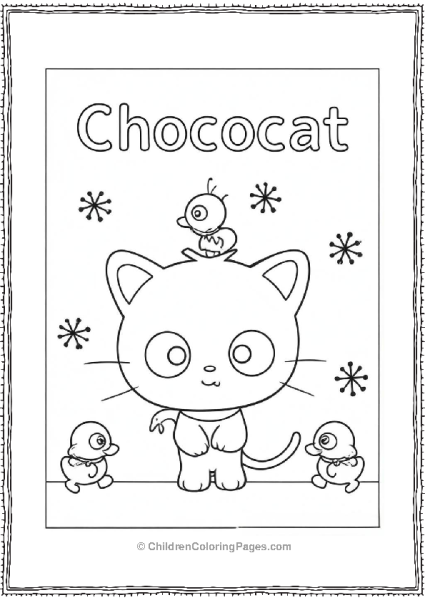 Chococat With Birds Free PDF Printable