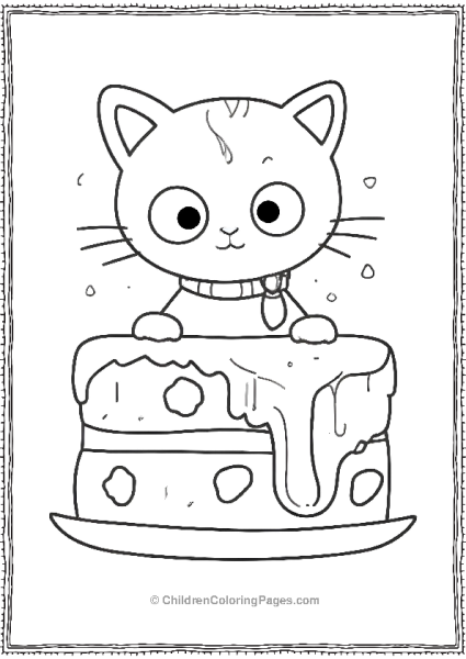 Chococat With Cake Free PDF Printable