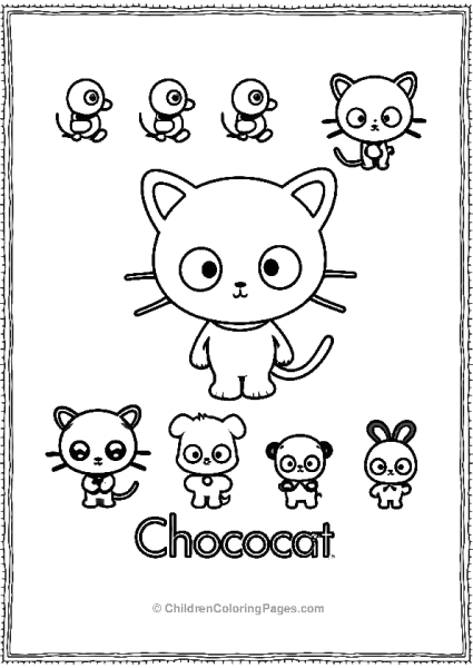 Chococat With Other Characters Free PDF Printable