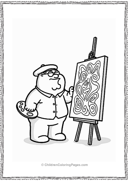 Chris As An Artist In Family Guy Free PDF Printable