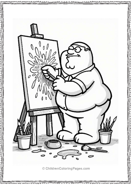 Chris Griffin Painting A Colorful Canvas Free PDF Printable