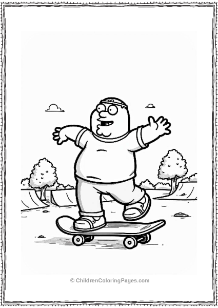 Chris Griffin Skateboarding Fun Free PDF Printable