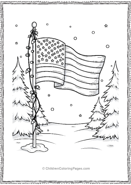 Christmas Flag Display An American Flag Free PDF Printable