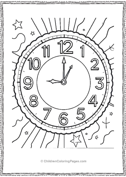 Circular Clock Face With Numbers Arranged Free PDF Printable