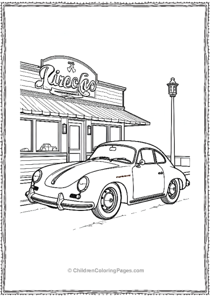 Classic Porsche 356 Parked Free PDF Printable