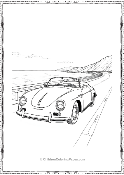 Classic Porsche 356 Speedster Cruising Free PDF Printable