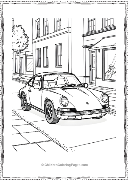 Classic Porsche 911 Parked On A Quiet Street Free PDF Printable