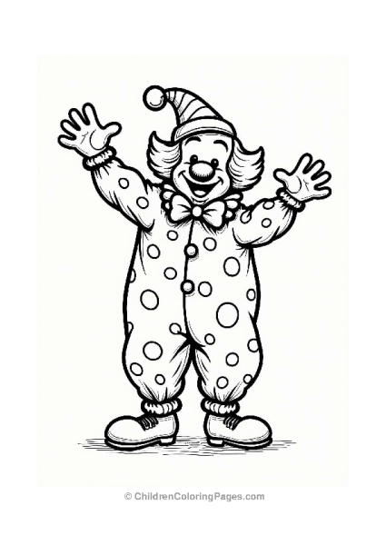 Clown In A Funny Costume Free PDF Printable