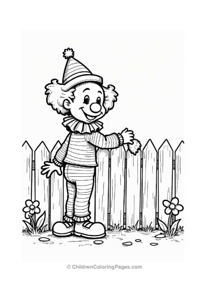 Clown Painting A Picket Fence Free PDF Printable