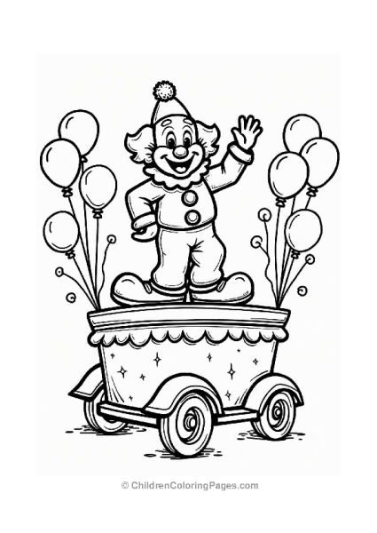 Clown Parade Float Celebration Free PDF Printable