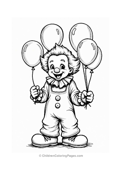 Clown Twisting A Balloon Dog Free PDF Printable