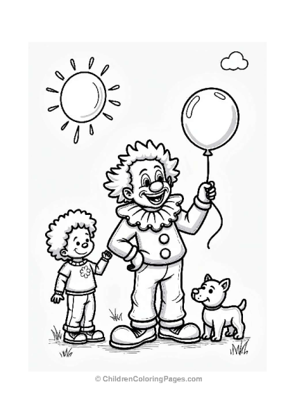 Clown With Balloon Animal Free PDF Printable