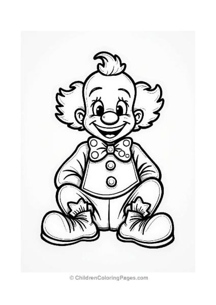 Clown With Colorful Socks Free PDF Printable