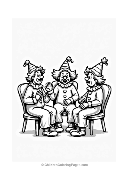 Clowns Playing Musical Chairs Free PDF Printable