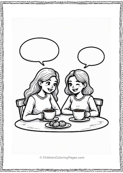 Coffee Chat Between Two Friends Free PDF Printable