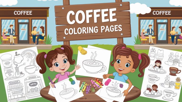 Coffee Coloring Pages