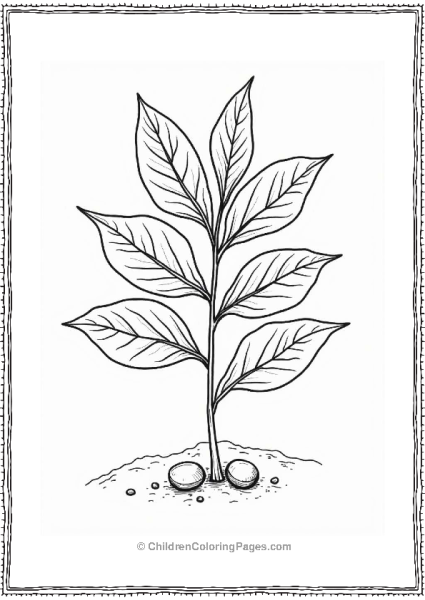 Coffee Plant Illustration Free PDF Printable