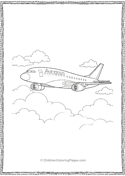 Commercial Jet In The Sky Free PDF Printable