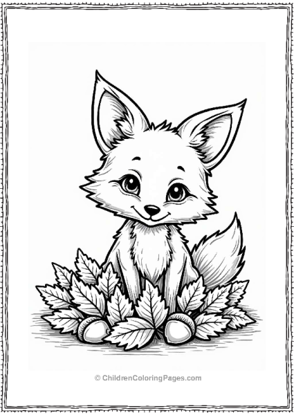 Cozy Fox Among Fall Leaves Free PDF Printable