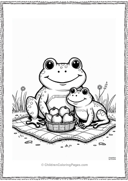 Cozy Frog Family Picnic Free PDF Printable