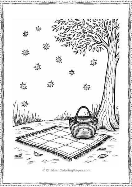 Cozy Picnic Under Fall Leaves Free PDF Printable