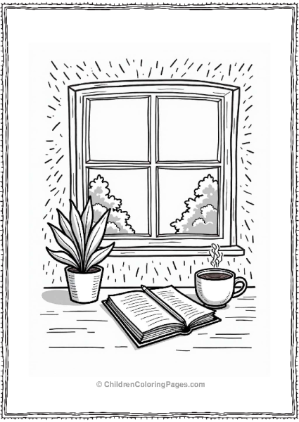 Cozy Writer’s Nook With Coffee Free PDF Printable